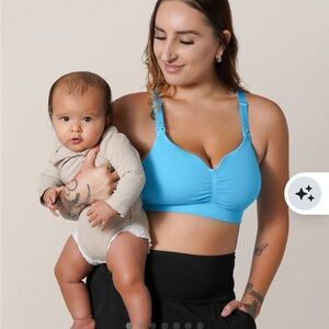 Tatum Seamless Maternity & Nursing Bralette | Lagoon Blue - Regular (B-D) / S